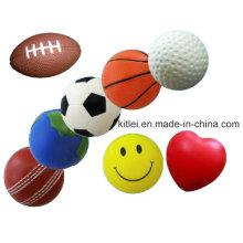 Promocional Impreso Smiley Face PU Foam Stress Ball